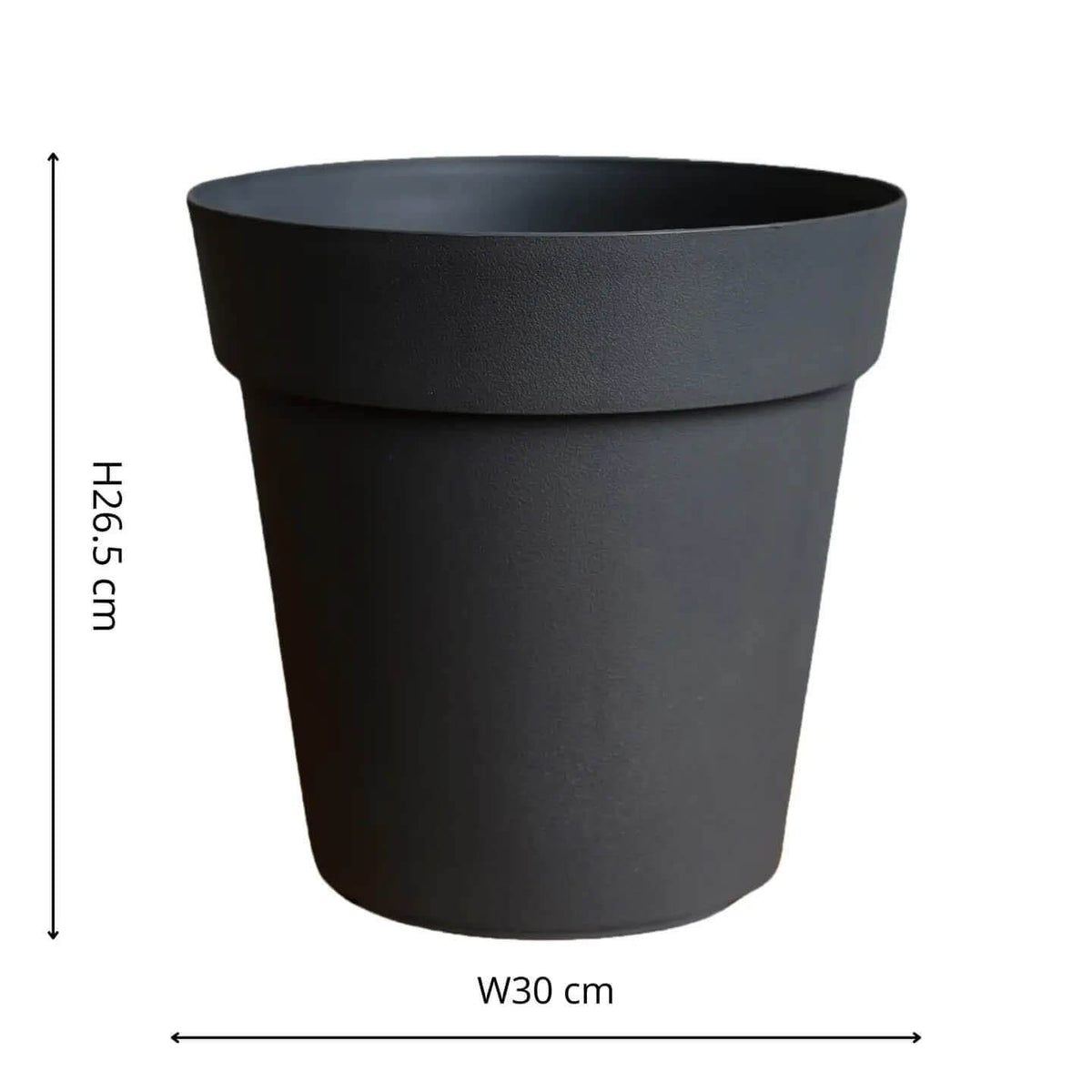 Recycled Plastic Cleo Planter - Anthracite