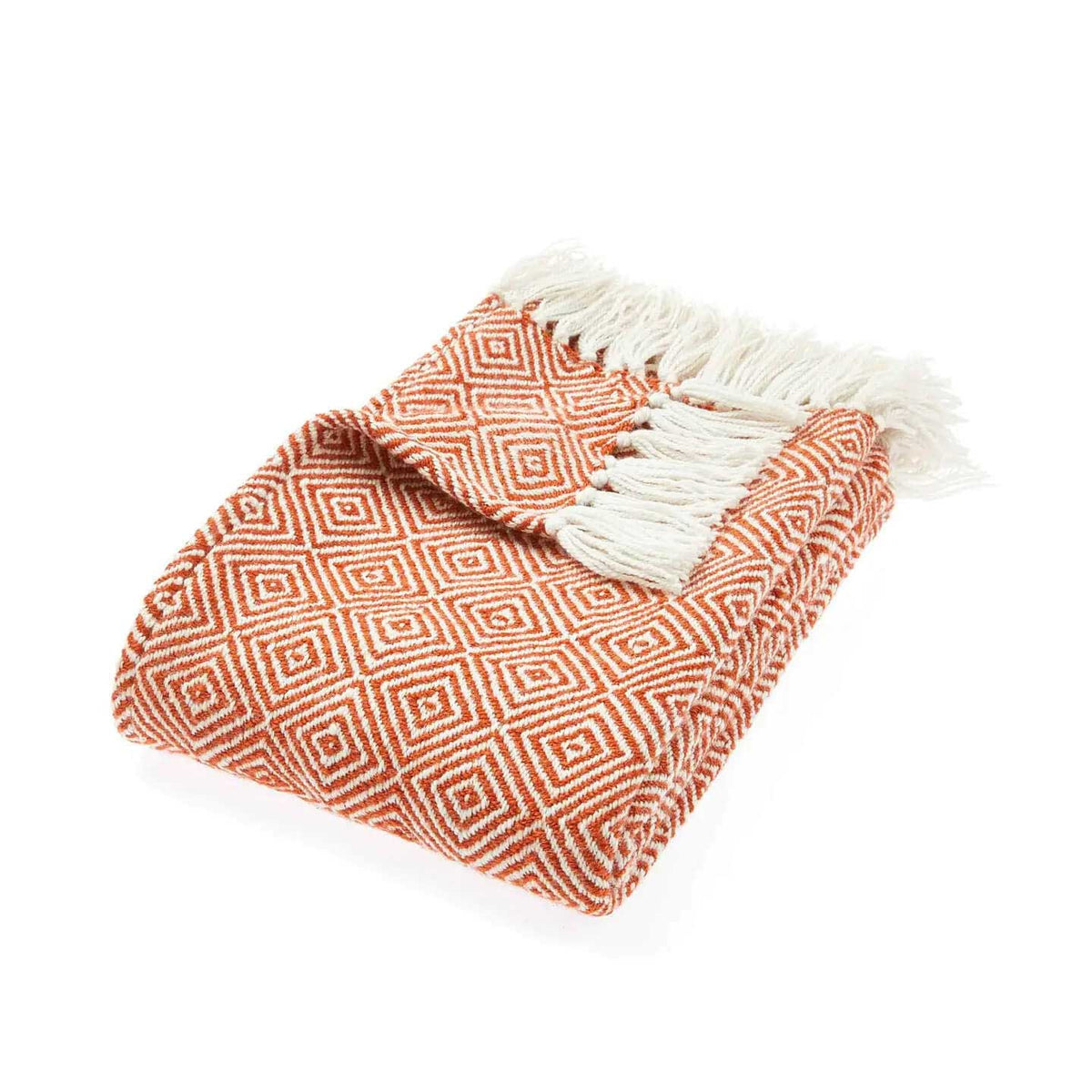 Hug Rug Woven Diamond Throw - Throw Rust