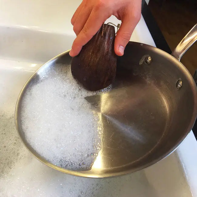 Washing-Up Scraper | Coconut Husk For Pans