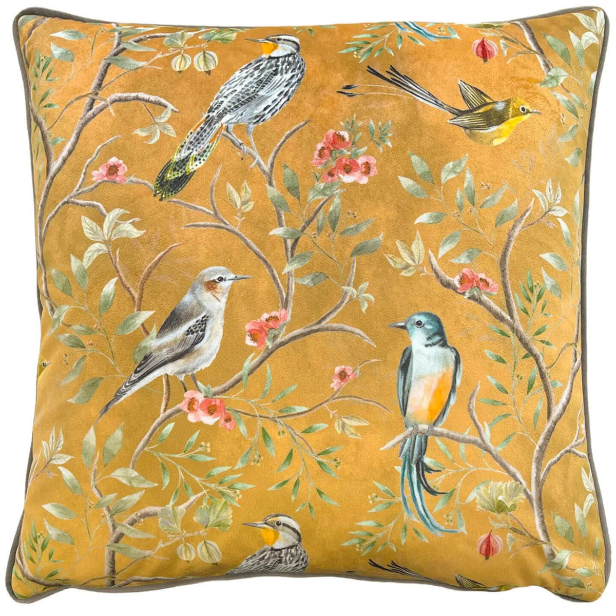 Orient Chinoiserie Cushion Cover - Gold
