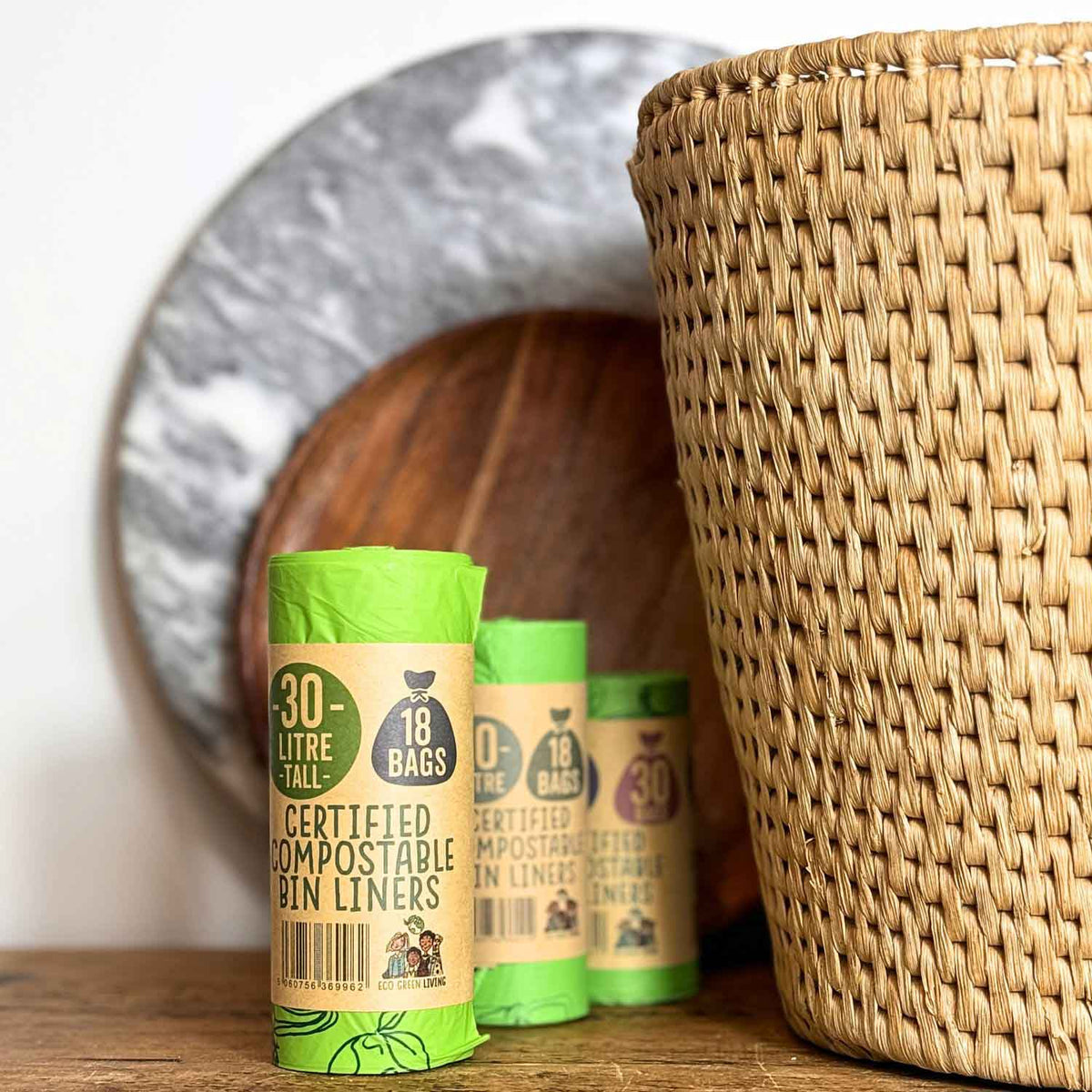 6 Litre Compostable Caddy Bags | 1 Roll of 30 Bags