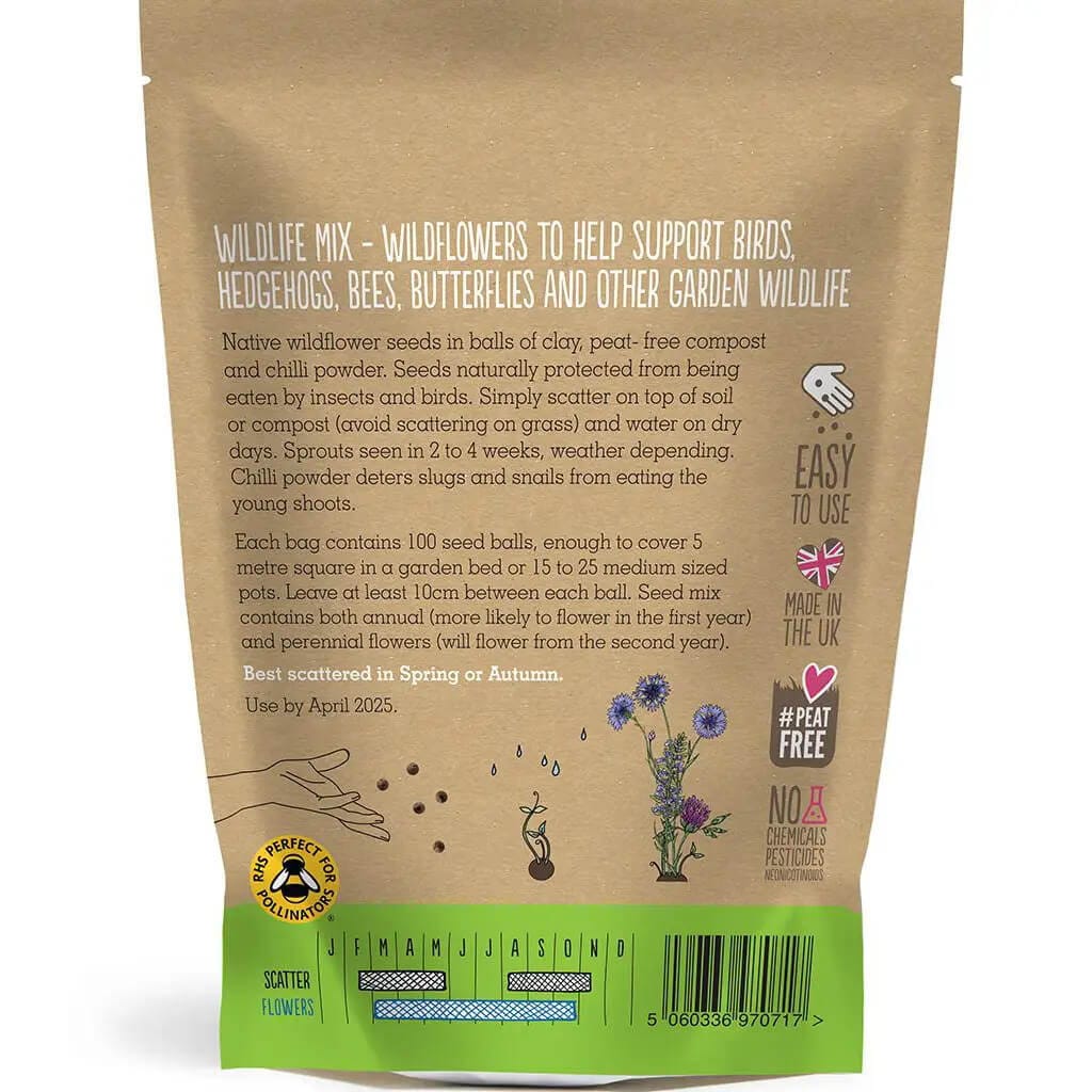 Seedball Wildflower Grab Bags - Wildlife Mix