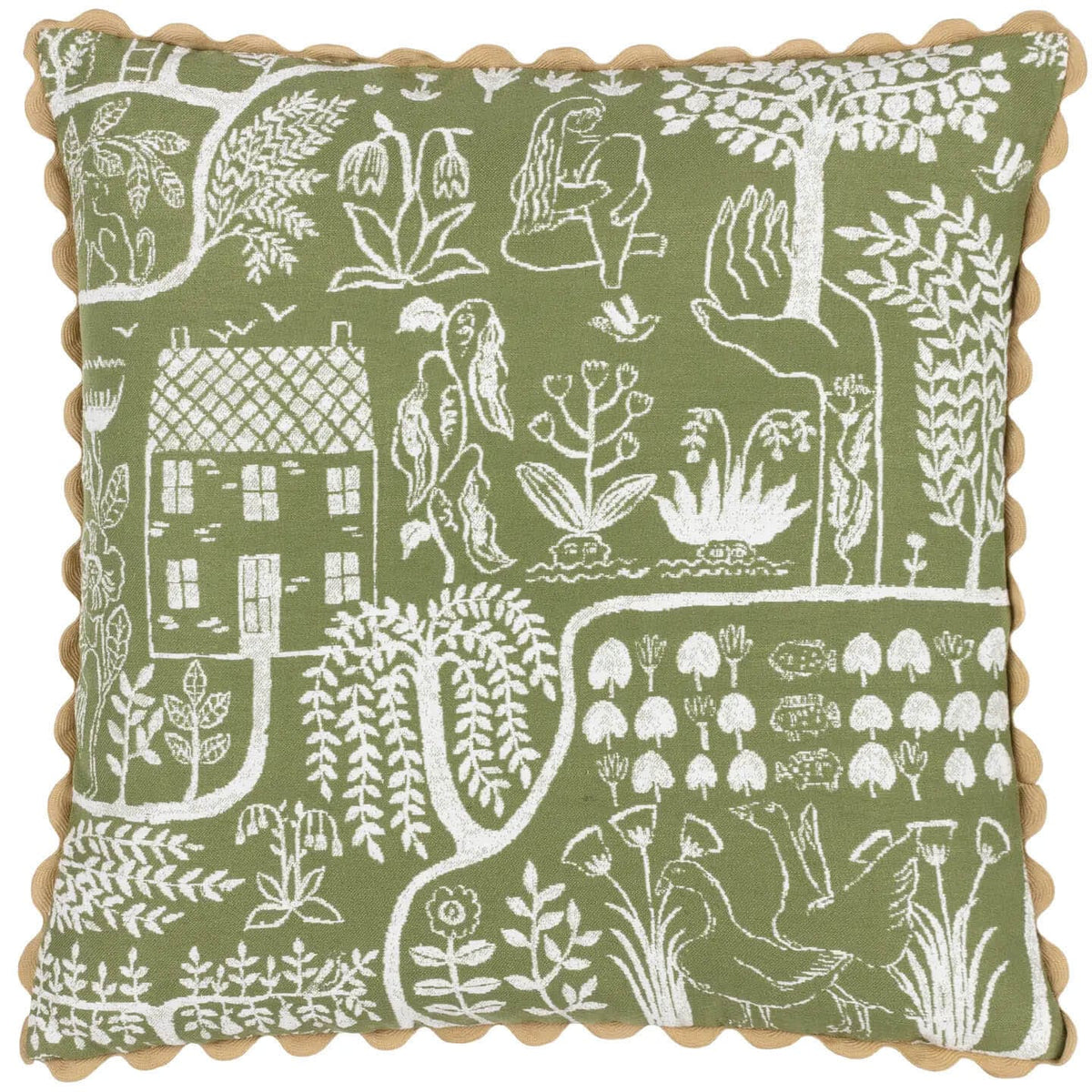 Frida Cushion Cover - Moss