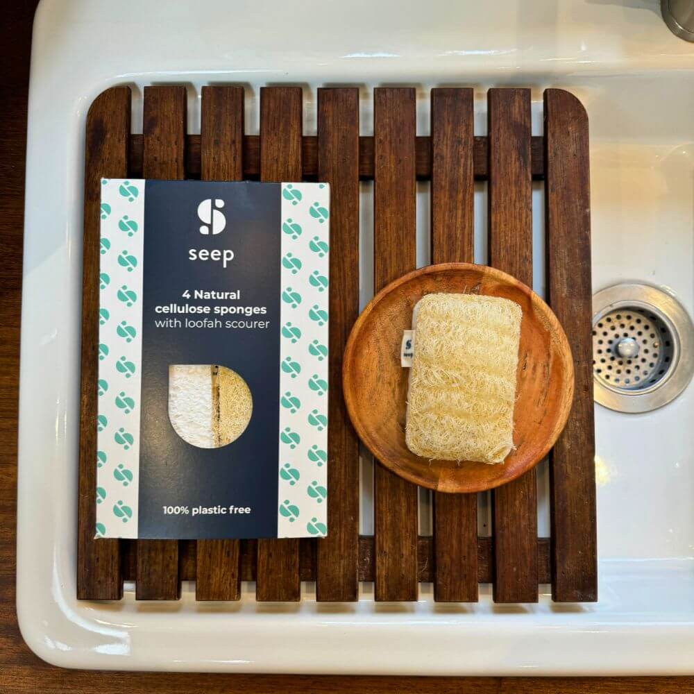 Natural Cellulose Sponges with Loofah Scourer