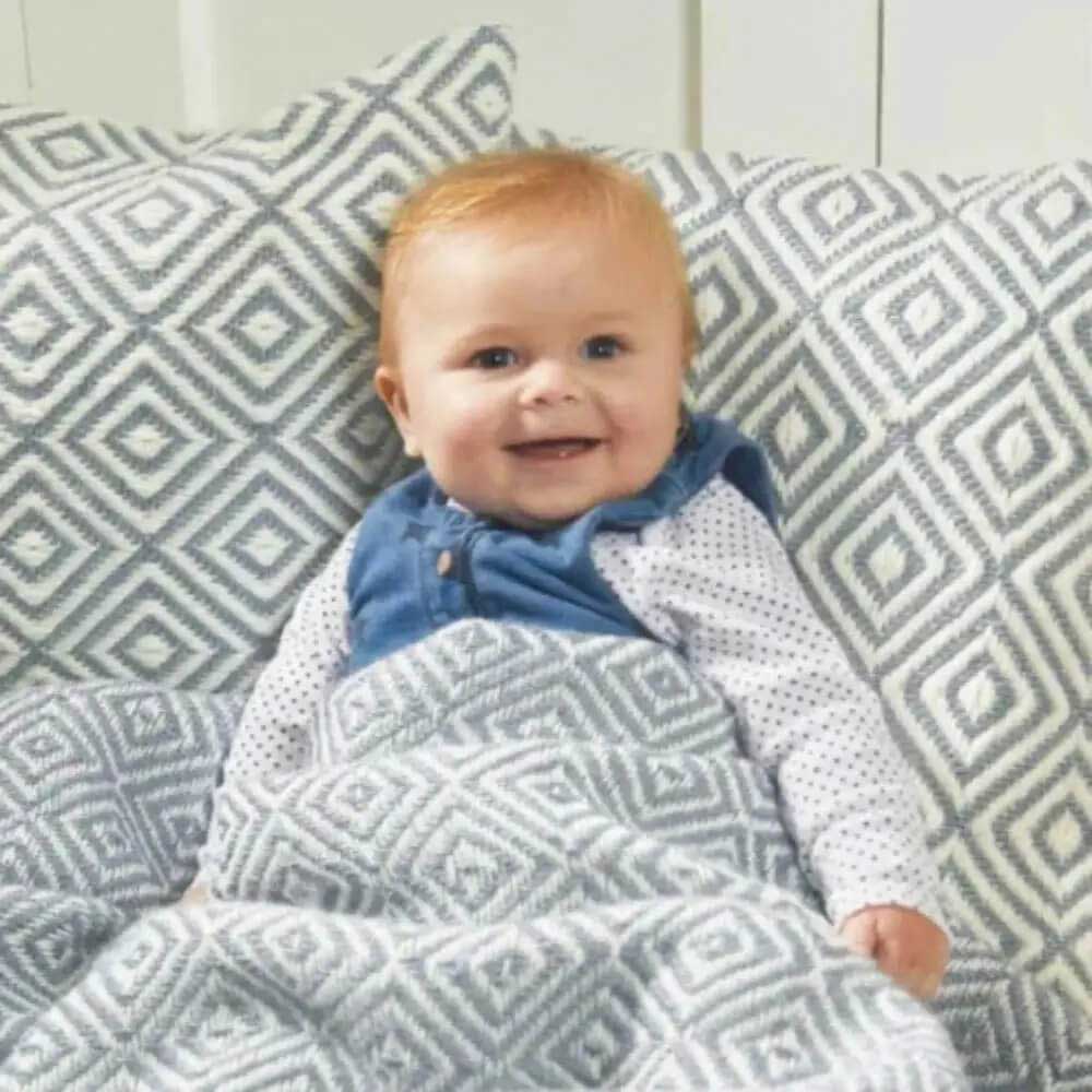 Hug Rug Woven Diamond Cushion