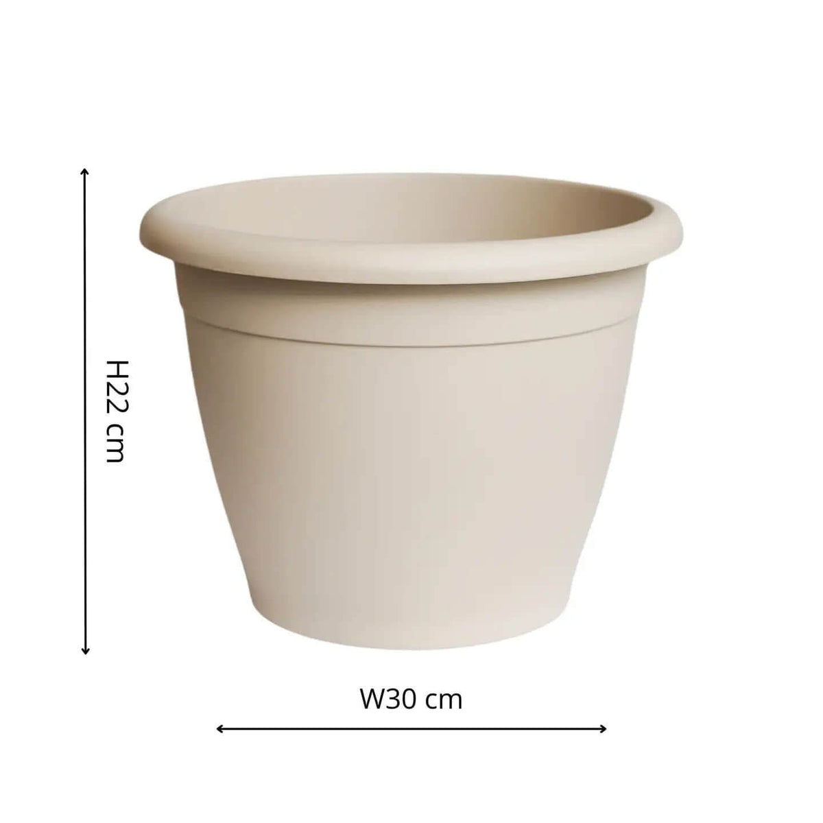 Recycled Plastic Naxos Planter - Oat, D30
