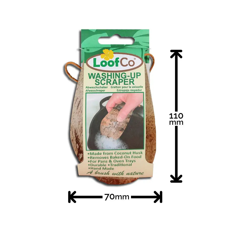 Washing-Up Scraper | Coconut Husk For Pans