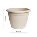 Recycled Plastic Naxos Planter - Oat, D25