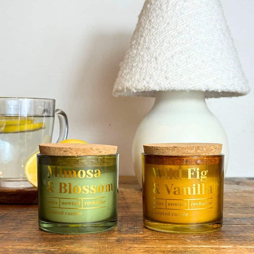 'Mimosa & Blossom' Candle with Cork Lid
