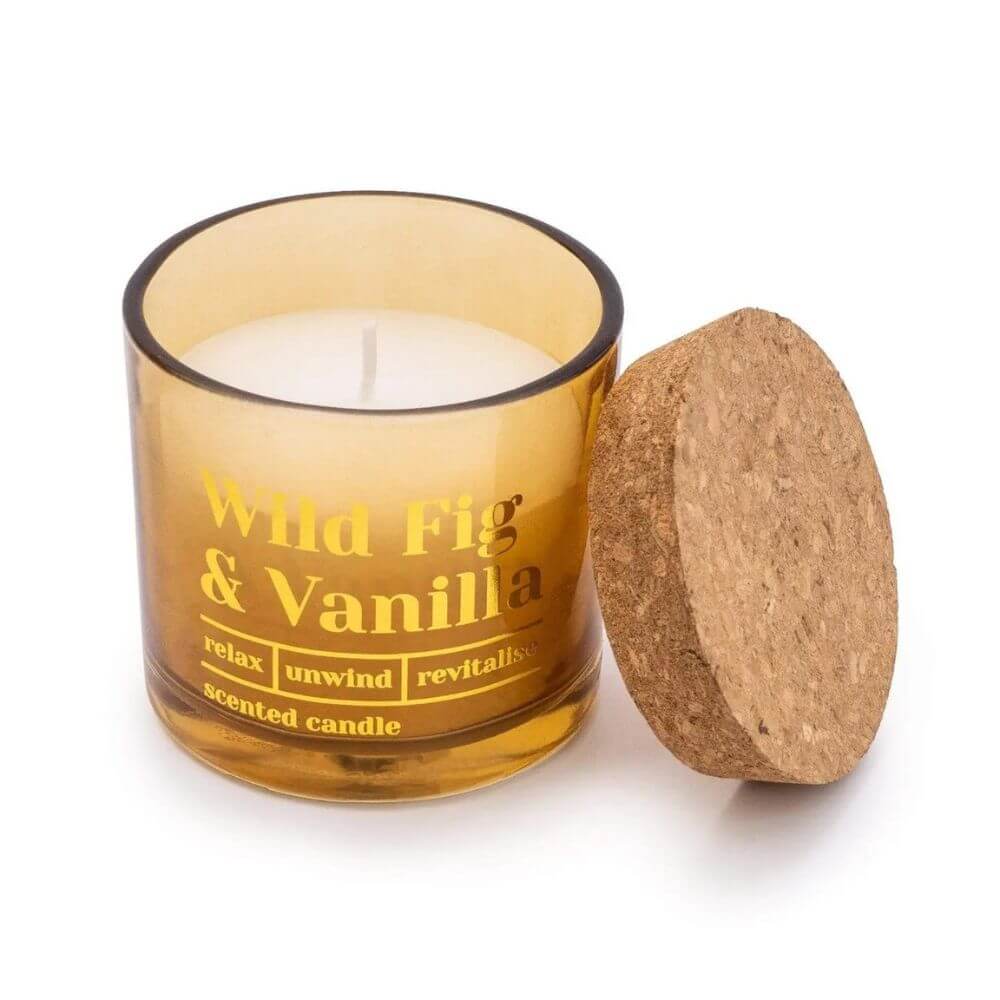 'Wild Fig & Vanilla' Candle with Cork Lid