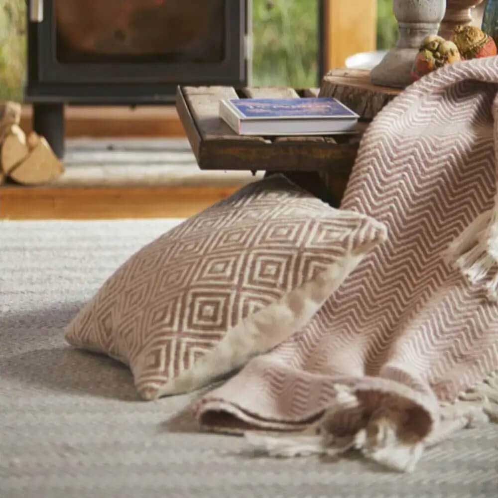 Hug Rug Woven Diamond Cushion