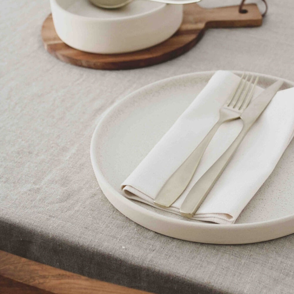 Ceramic Cream Dinner Plate