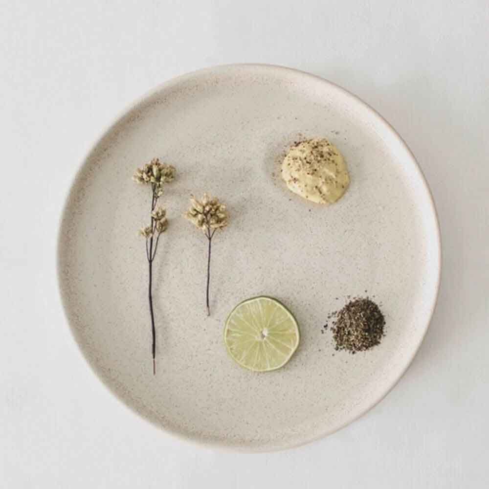 Ceramic Cream Dinner Plate