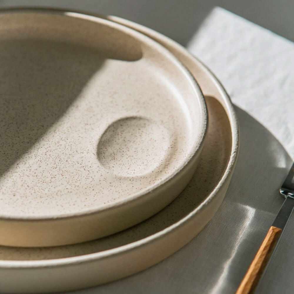 Ceramic Cream Dinner Plate