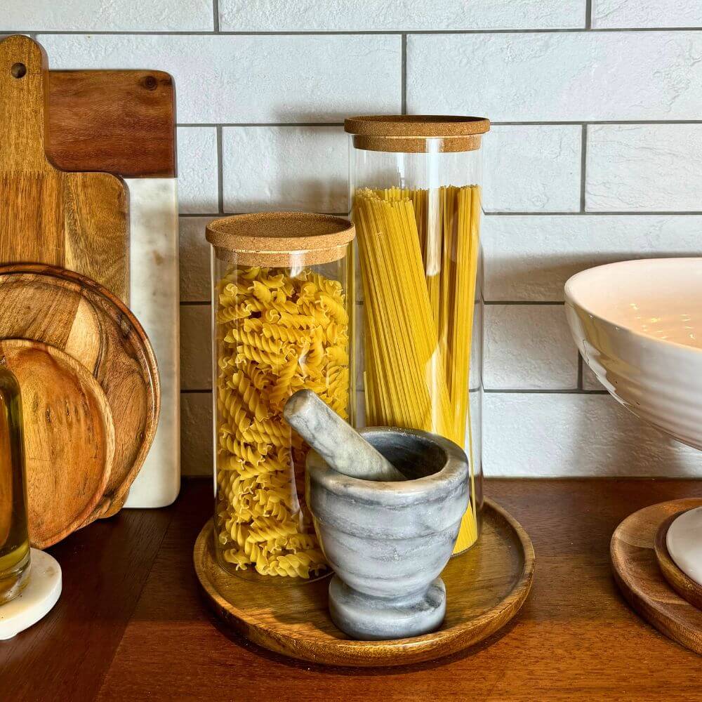 Glass Storage Jar With Cork Lid - 1.5L