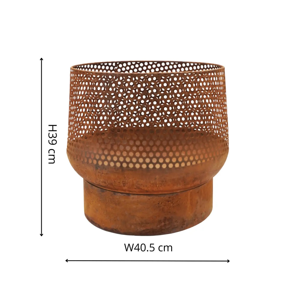 Outdoor Buttermere Metal Basket Fire Pit