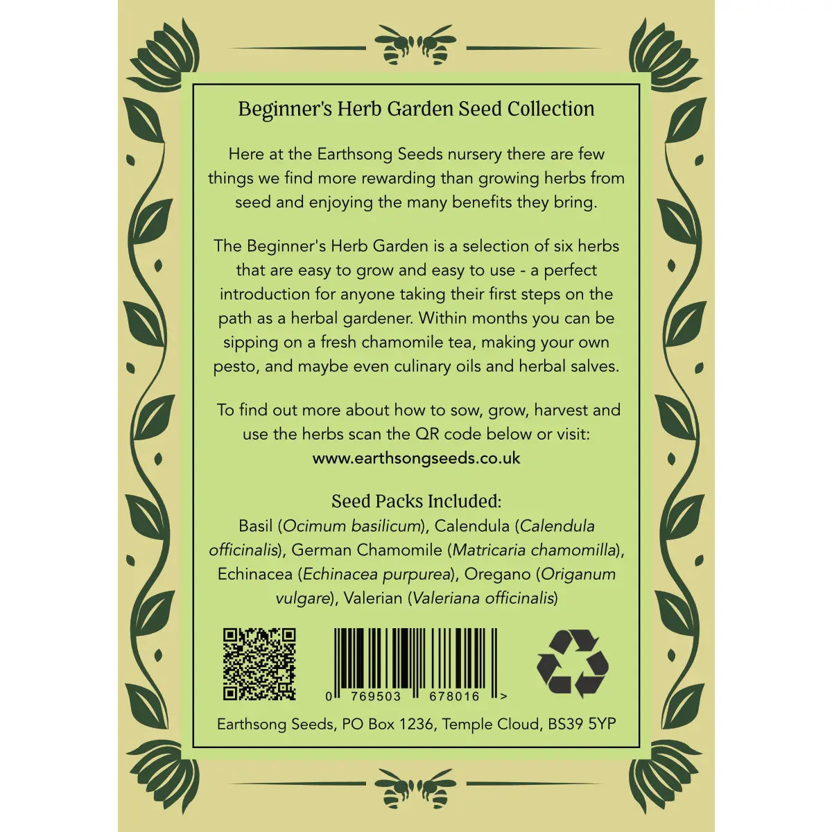 Beginner’s Herb Garden - Organic Herb Seeds