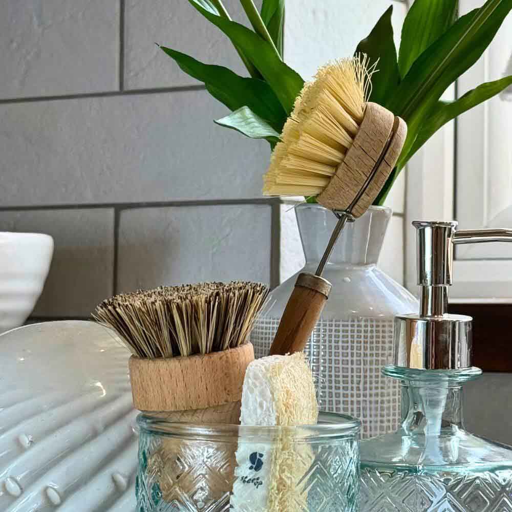 Natural Wooden Scrubbing Dish Brush