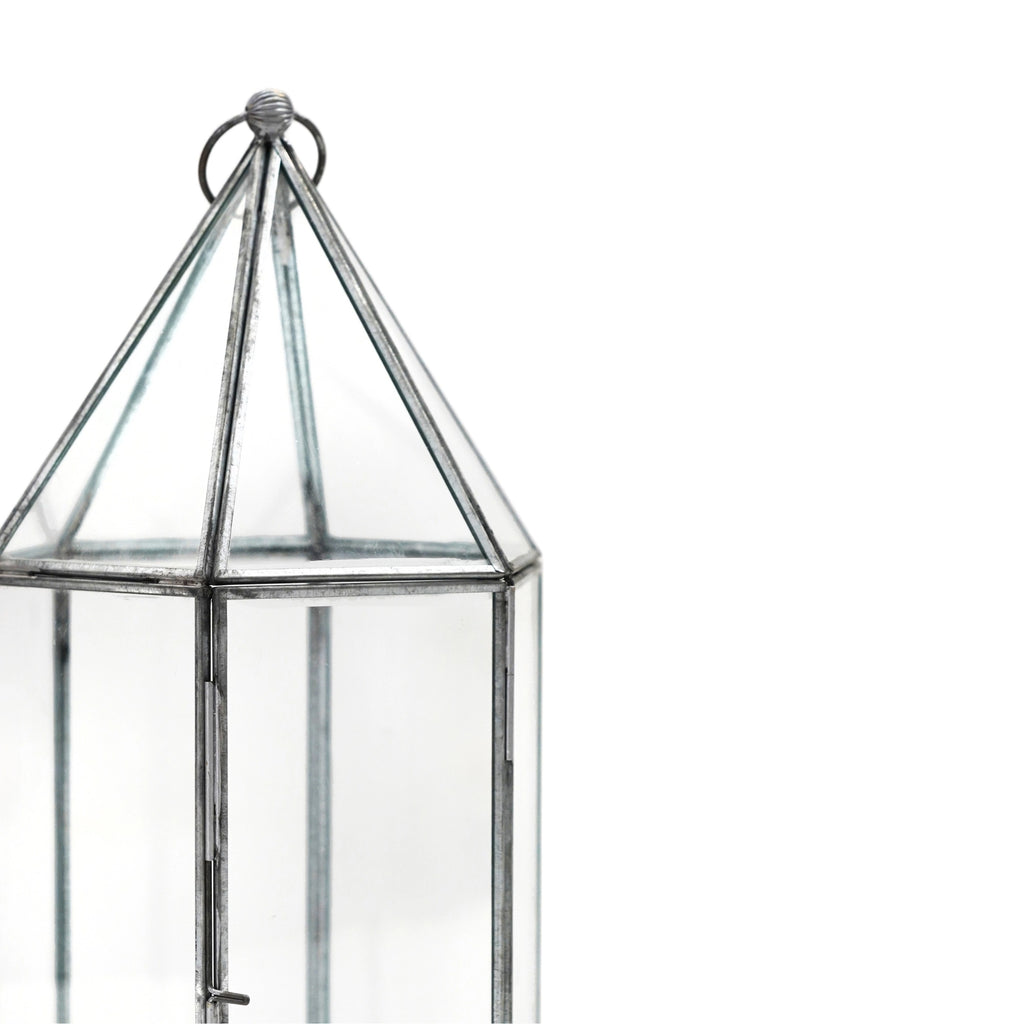 Galvanised Metal & Glass House Terrarium