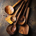 7 Piece Natural Teak Utensil Set - Cooking