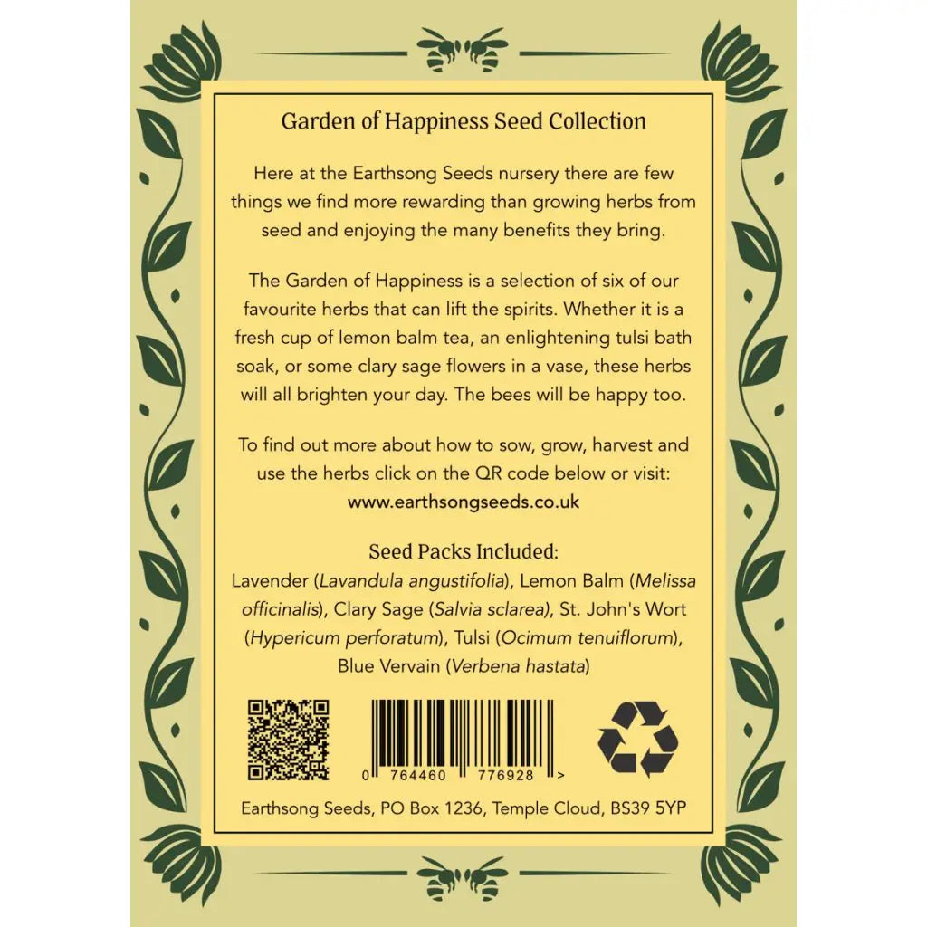 Garden of Happiness - Organic Herb Seeds
