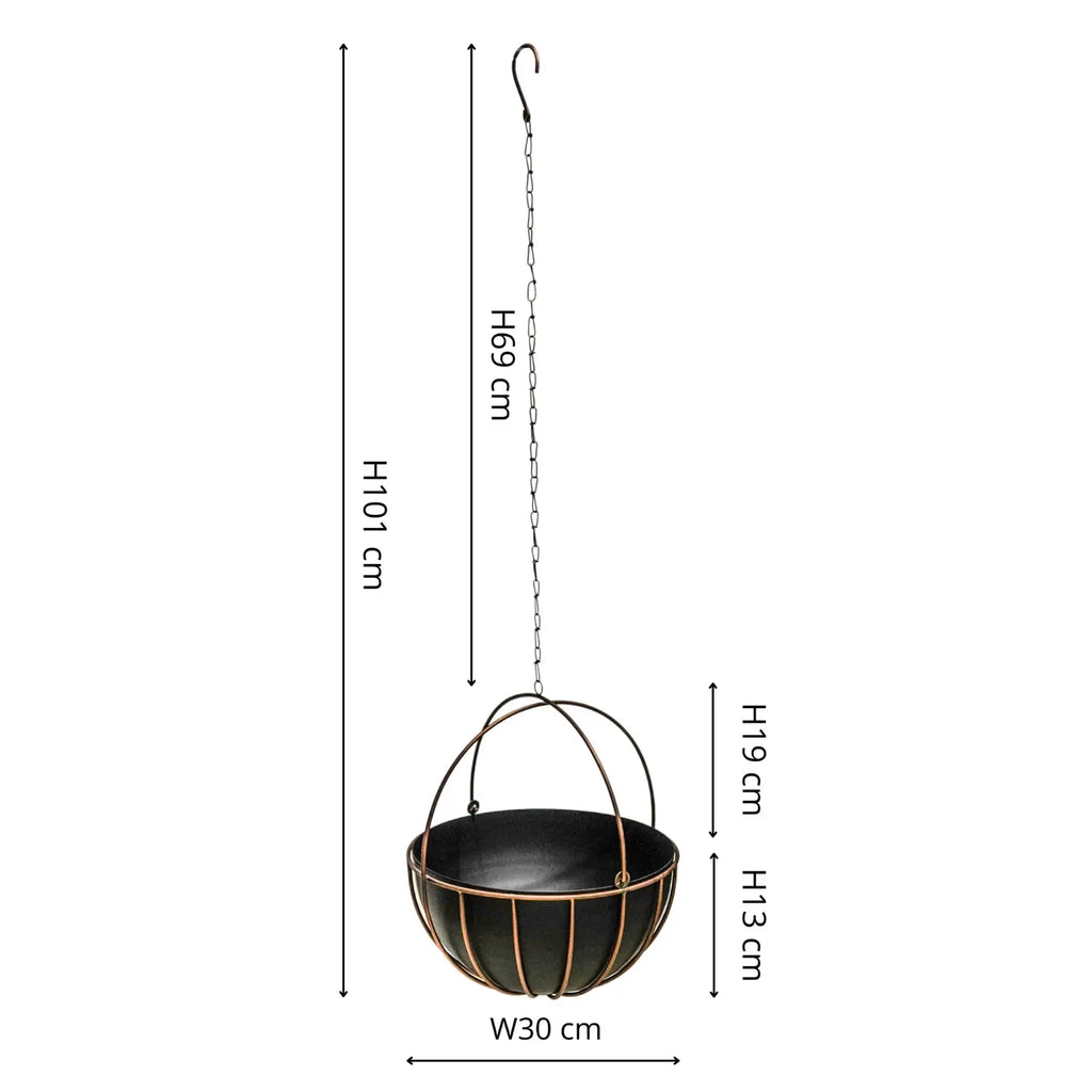Kensington Indoor Metal Hanging Planter - Normal
