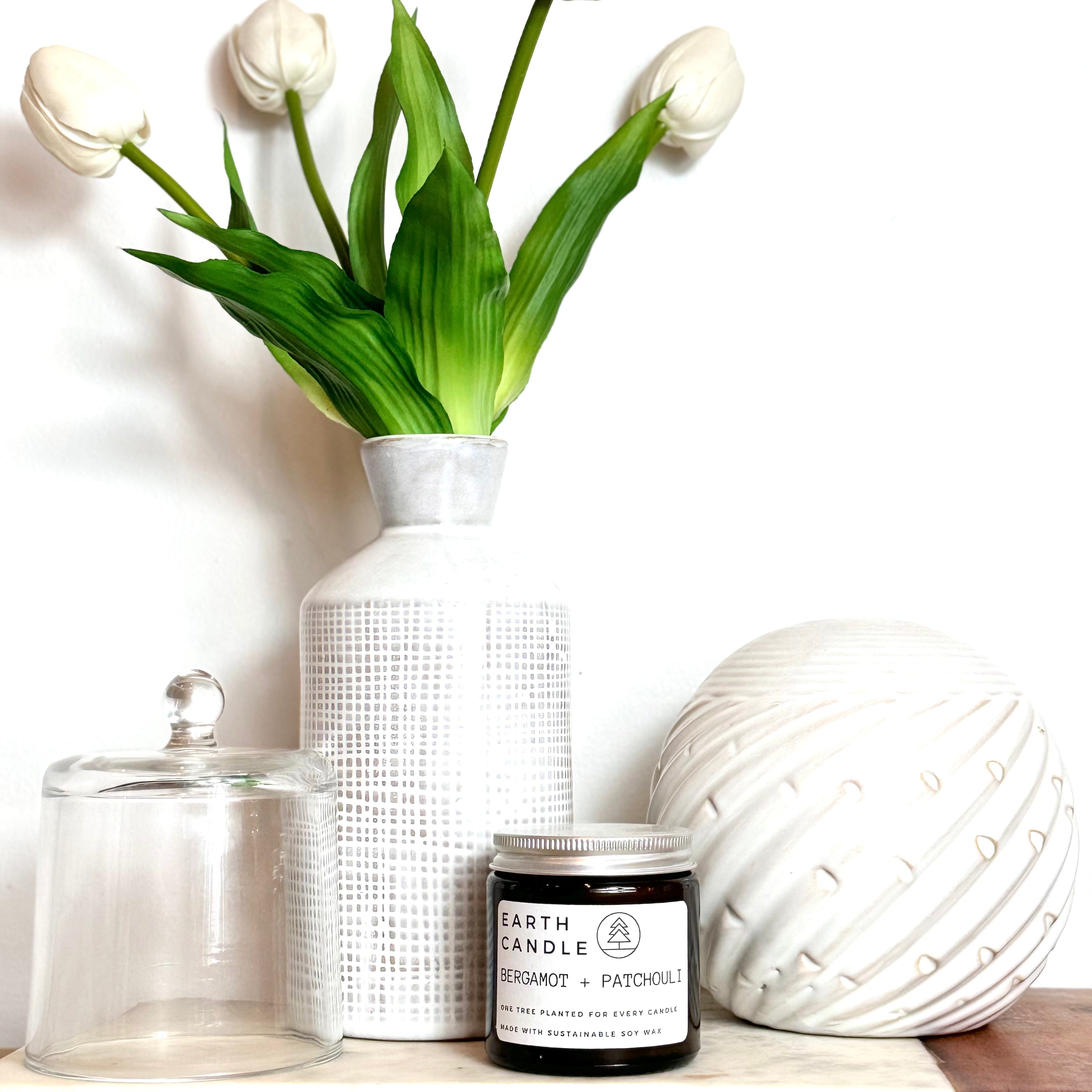 Bergamot + Patchouli Soy Wax Eco Candle