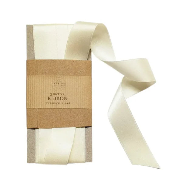 Ivory Luxury Double Faced Satin Silk Ribbon