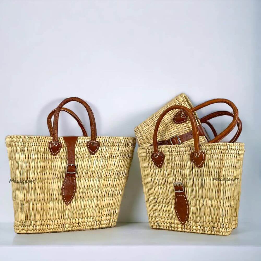 Natural Reed Baskets, Set of 3