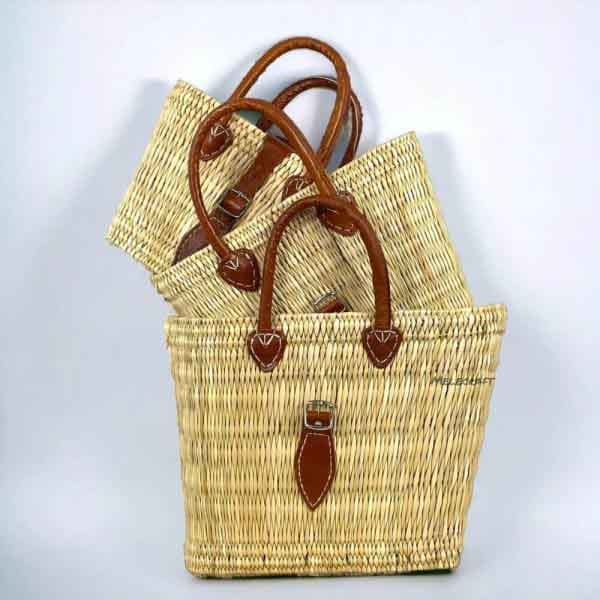 Natural Reed Baskets, Set of 3