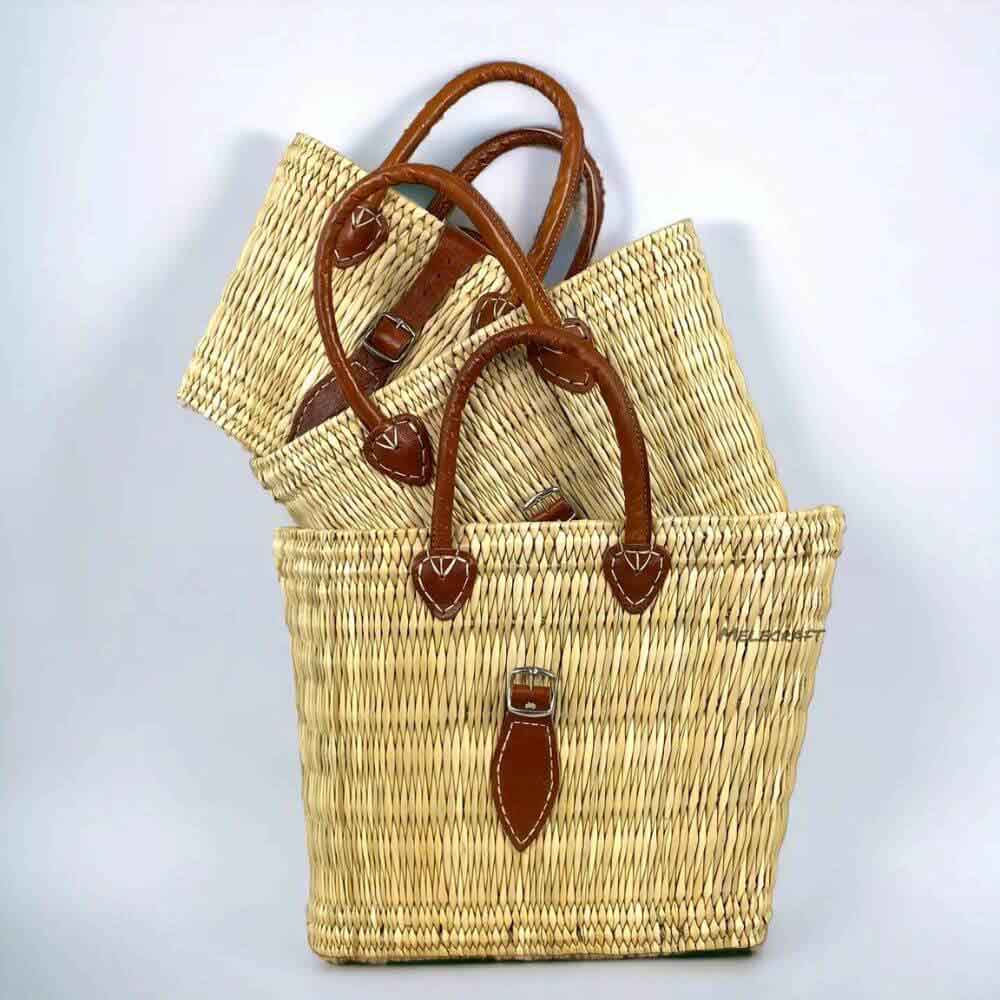 Natural Reed Baskets, Set of 3