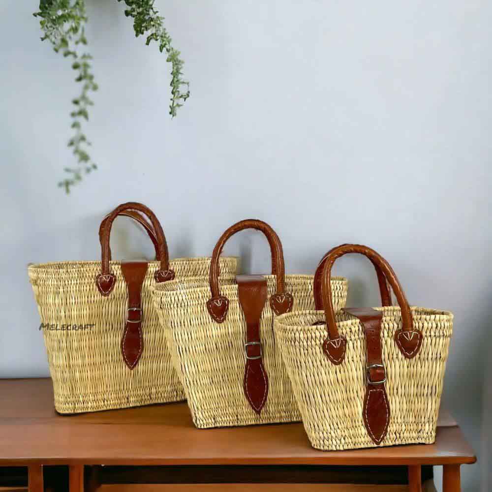 Natural Reed Baskets, Set of 3