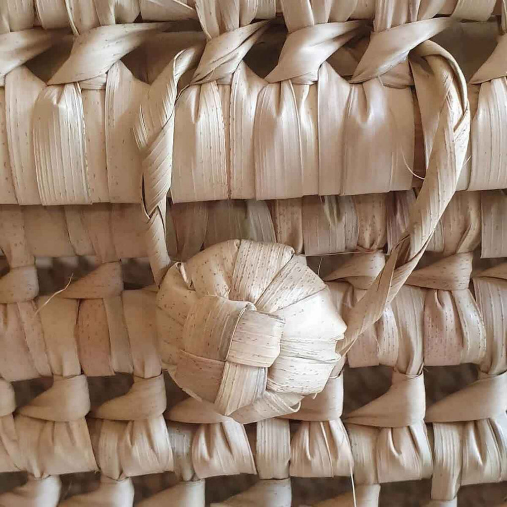 Palm Leaf Wicker Storage Chest