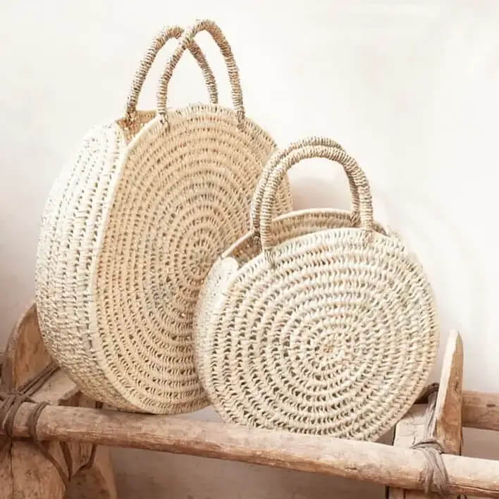 Round Wicker Straw Bag