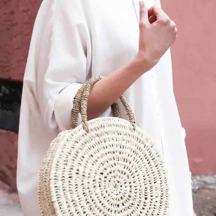 Round Wicker Straw Bag