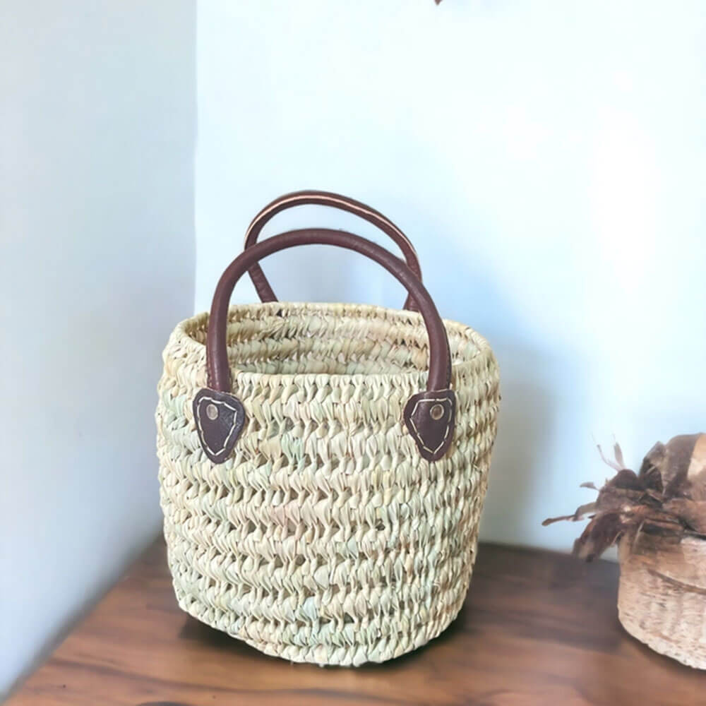 Wicker Straw Beach Bag