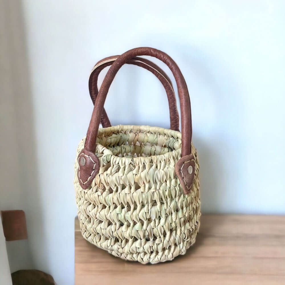 Wicker Straw Beach Bag