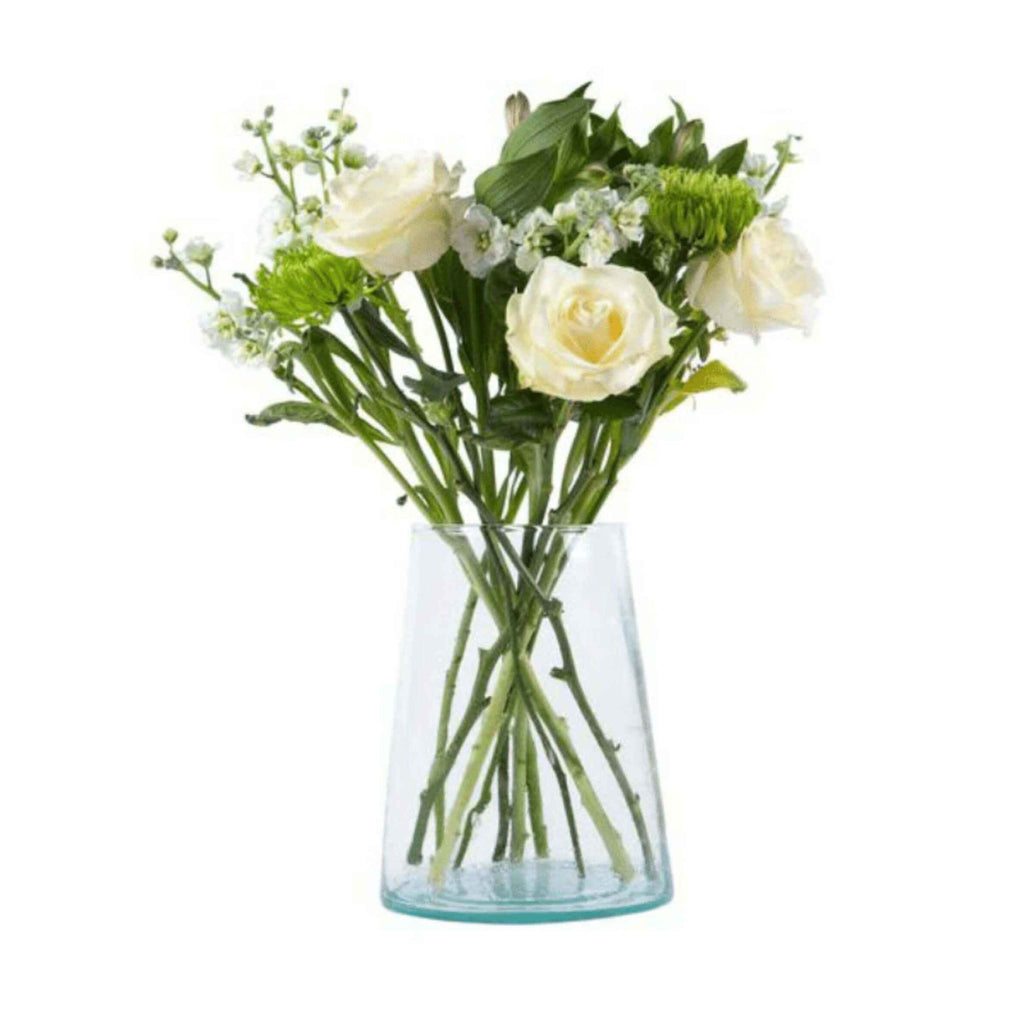 Large Recycled Glass Vase - Clear