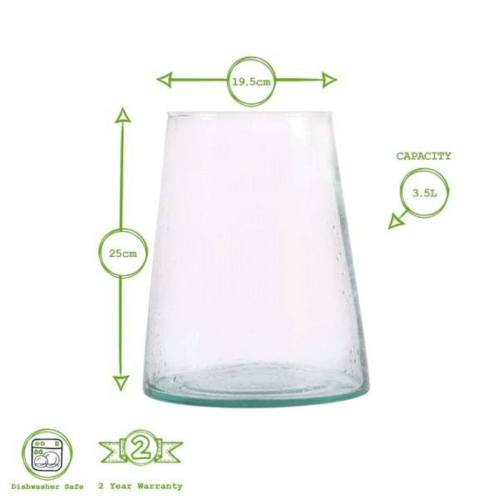 Large Recycled Glass Vase