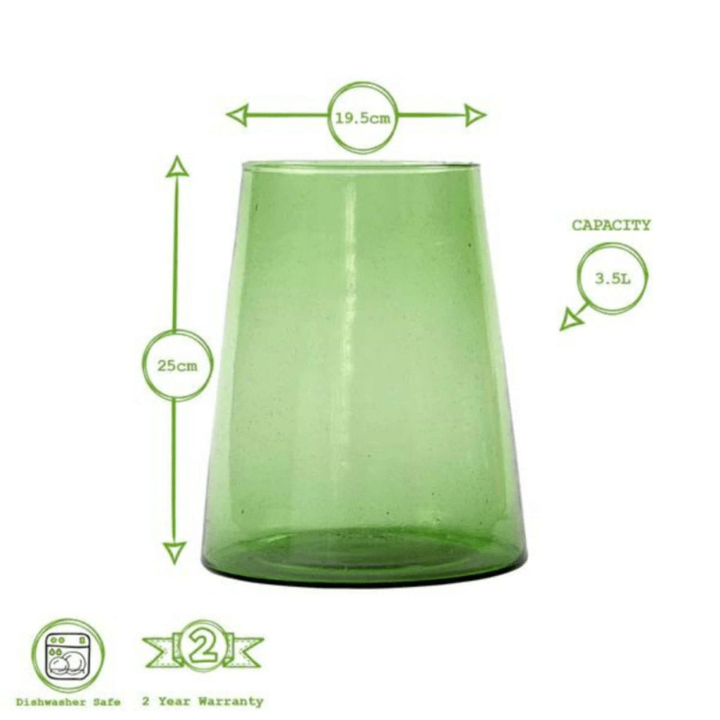 Large Recycled Glass Vase