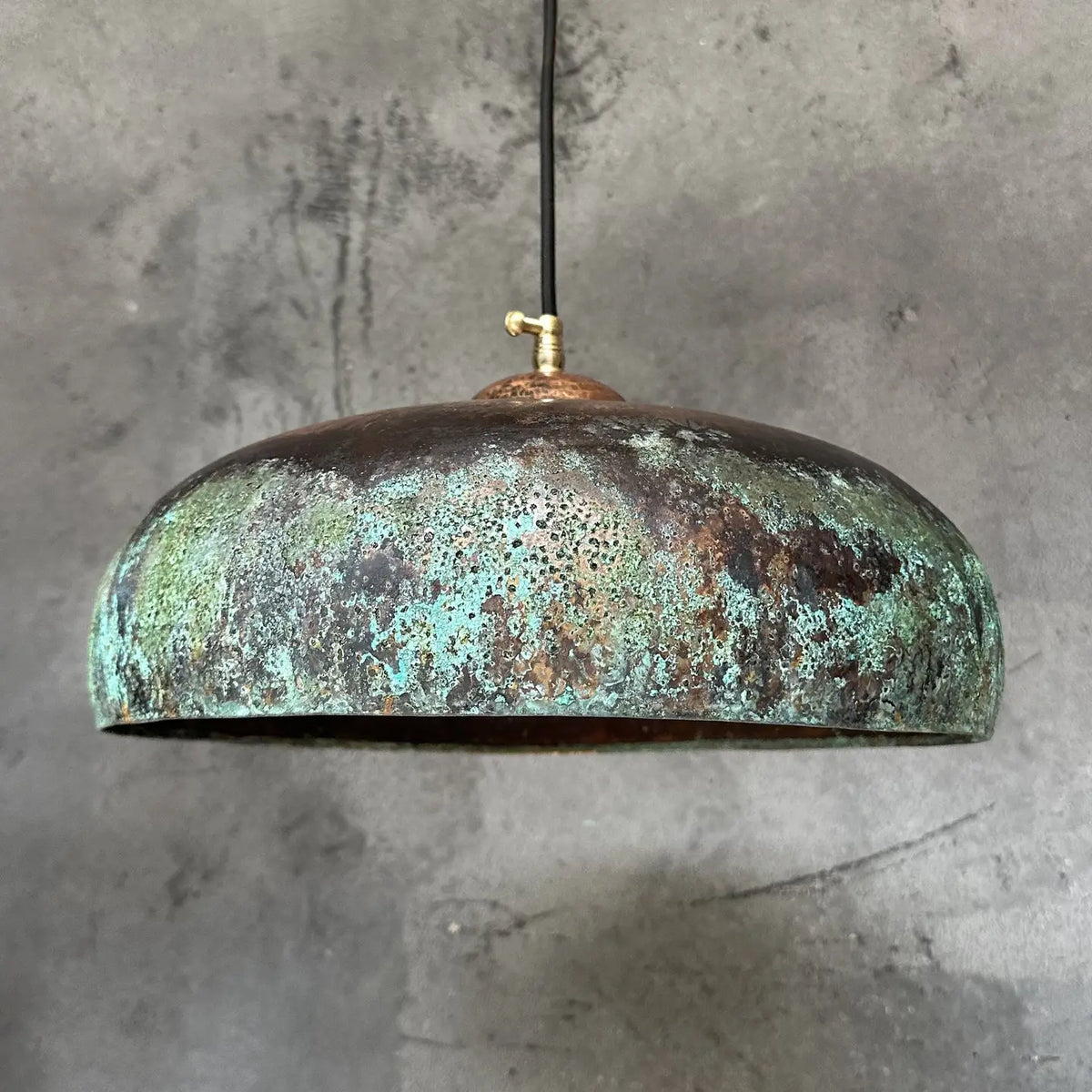 Patina Copper Pendant Light Fixture - Green