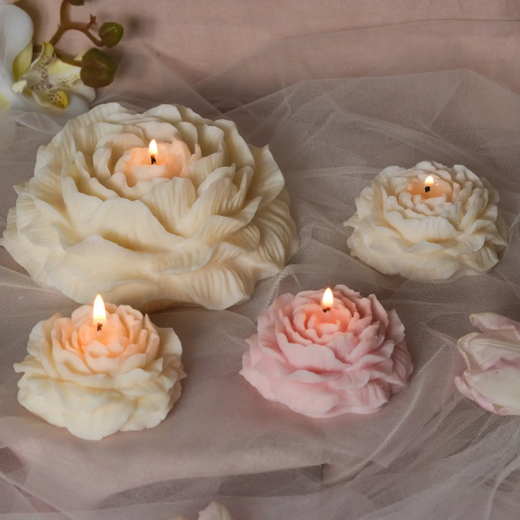 Peony Shaped Candle