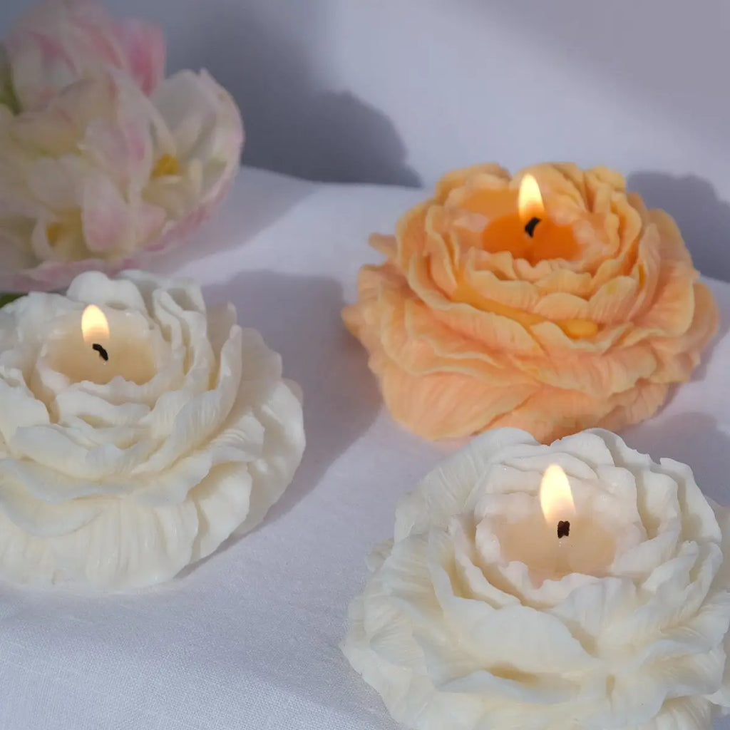 Peony Shaped Candle