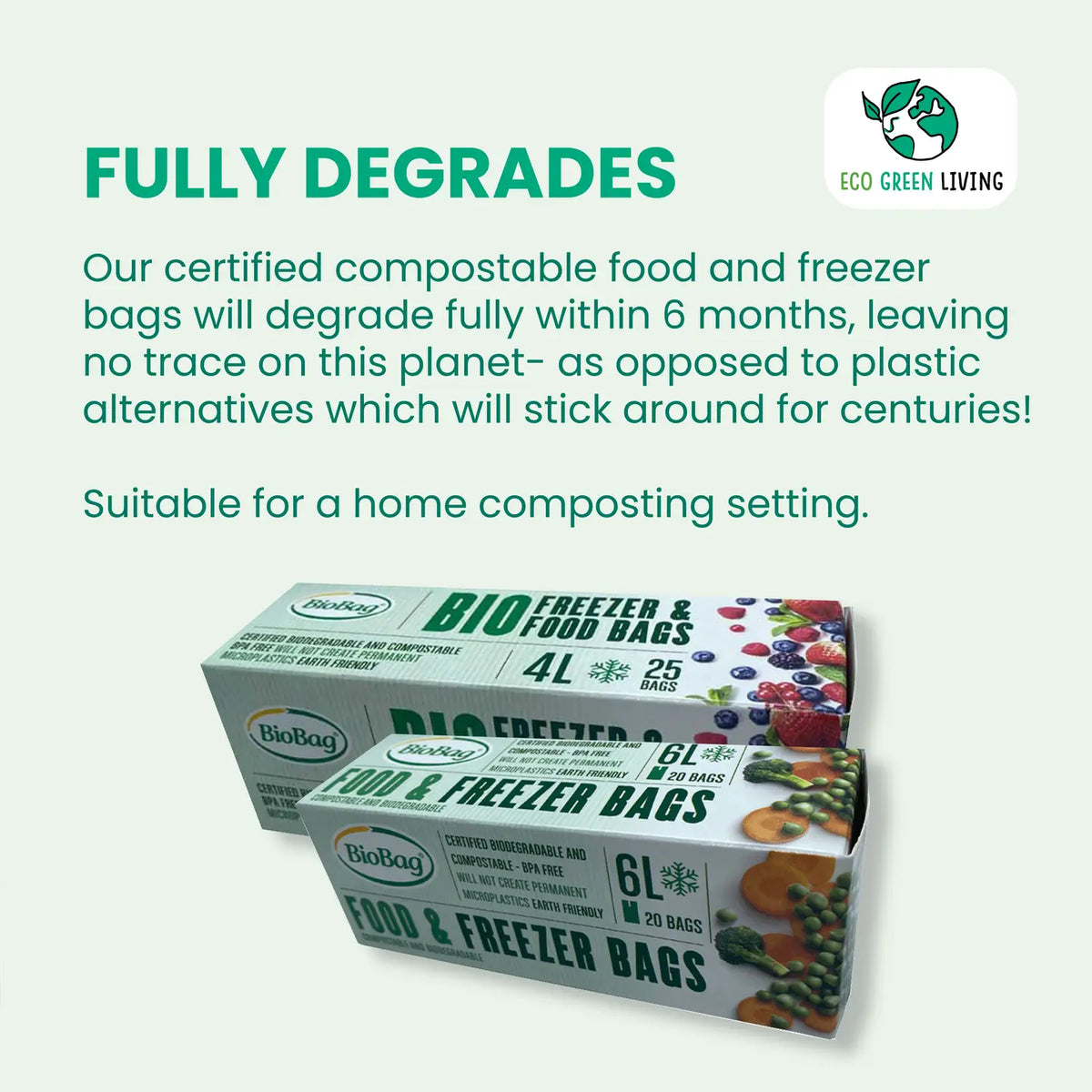 4L Food & Freezer Bags | 1 Roll of 25 Bags