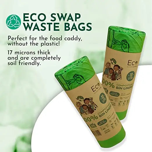10L Compostable Waste Bags | 1 Roll of 18 Bags