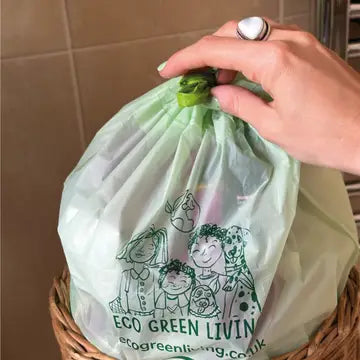 Compostable Drawstring Bin Bags | 8 Litre (25 Bags)