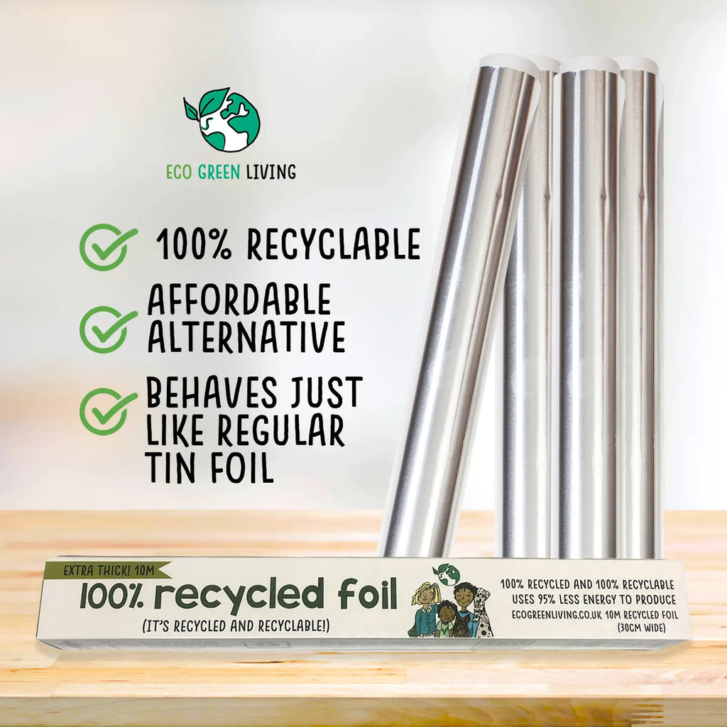 100% Recycled Aluminium Foil - 30cm X 10m