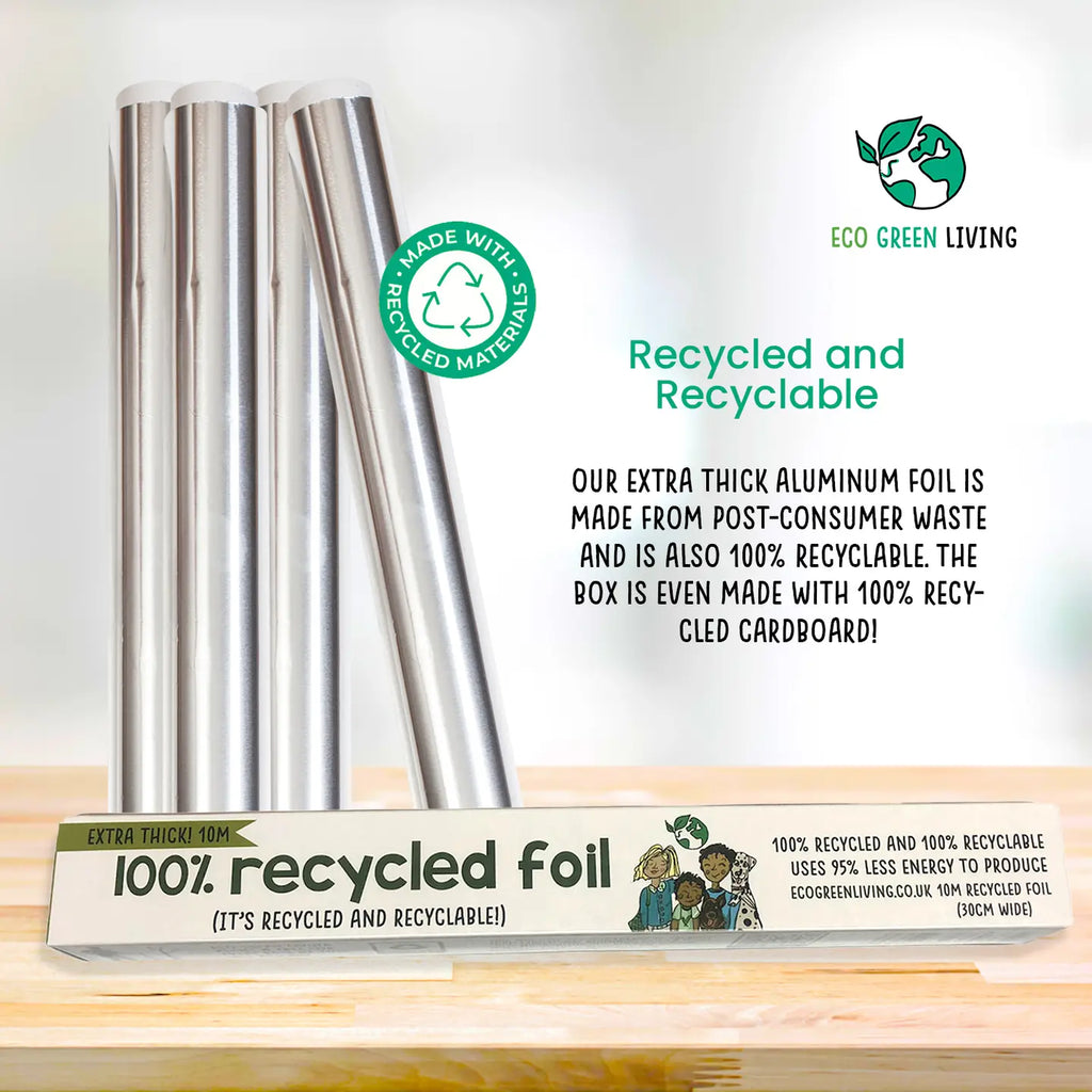100% Recycled Aluminium Foil - 30cm X 10m