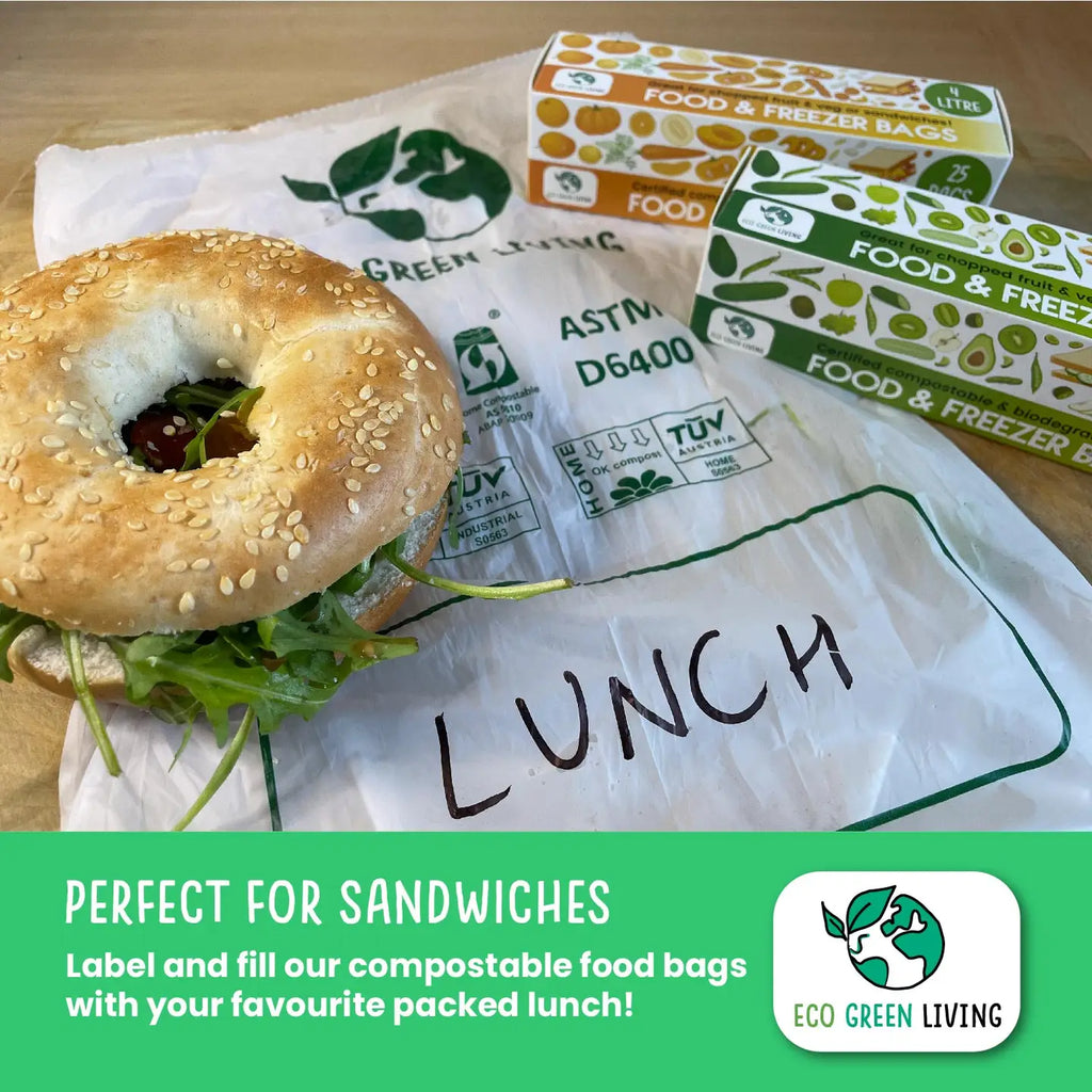 4 Litre Certified Compostable Food & Freezer Bags (25 Bags)