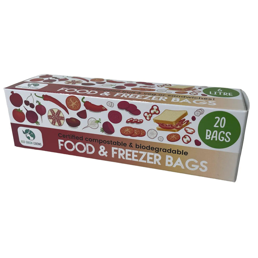 6 Litre Certified Compostable Food & Freezer Bags (20 Bags)
